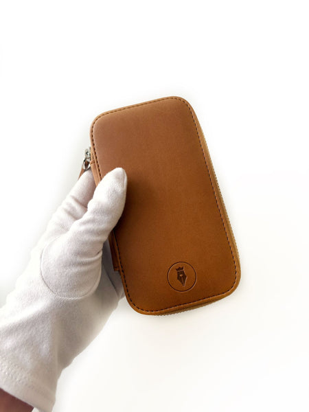 Eng Leather Co. - 3 Slot - Vegan Pen Case Camel - Papier Plume