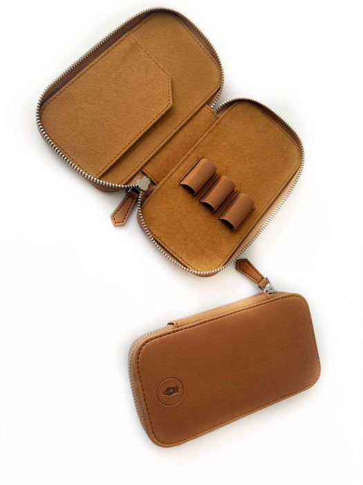 Eng Leather Co. - 3 Slot - Vegan Pen Case Camel - Papier Plume