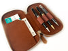 Eng Leather Co. - 3 Slot - Vegan Pen Case Camel - Papier Plume