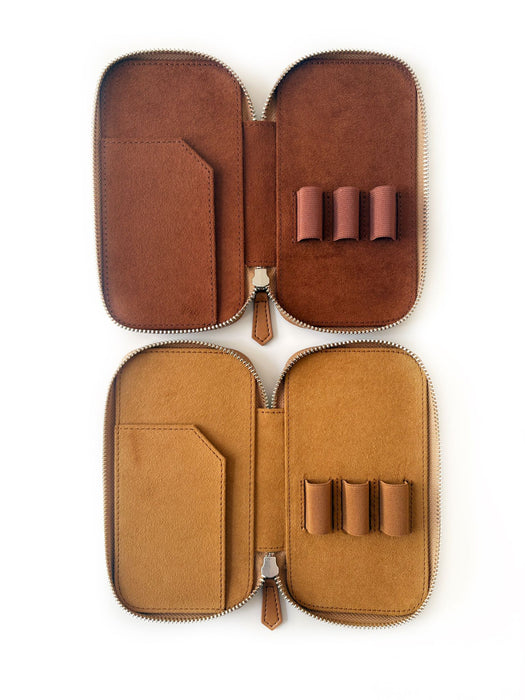 Eng Leather Co. - 3 Slot - Vegan Pen Case Camel - Papier Plume