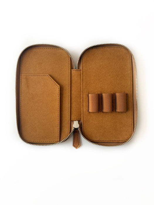 Eng Leather Co. - 3 Slot - Vegan Pen Case Camel - Papier Plume