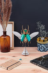 Assembli Paper Atlas Beetle craft in vibrant colors, showcasing a detailed large paper insect for arts and crafts projects.