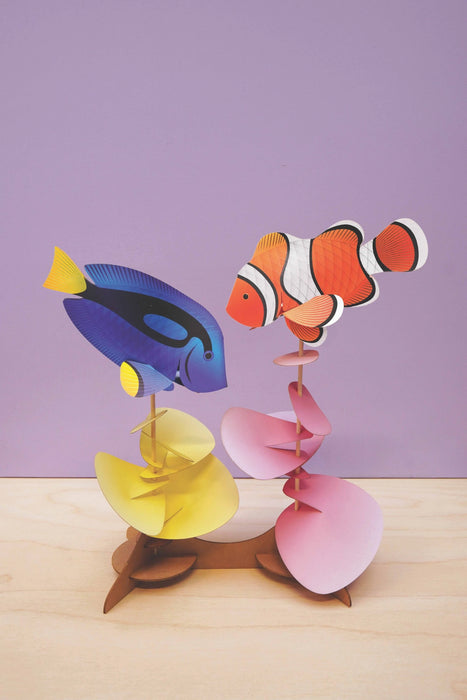 Fish Duo: Clownfish & Blue Tang - Papier Plume