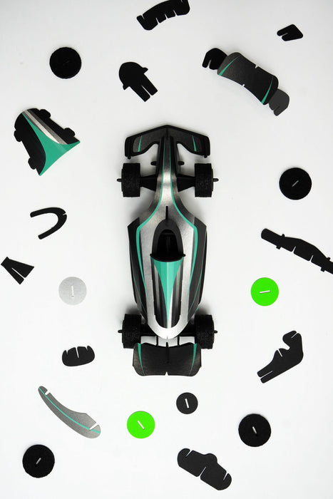Assembli Race Car carbon silver parts