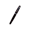 Aurora Ebonite Magenta fountain pen with smooth black grip and gold accents, showcasing elegant design and fine craftsmanship.