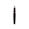Aurora Ebonite Magenta fountain pen with gold accents and smooth grip section, displayed on a white background.