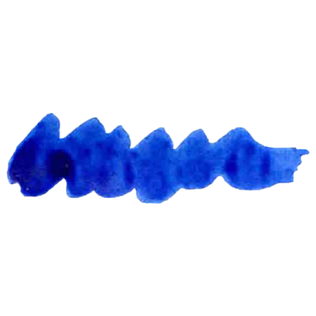 Bottle of Papier Plume blue calligraphy ink with a clear label, ideal for artistic writing and decorative calligraphy work.