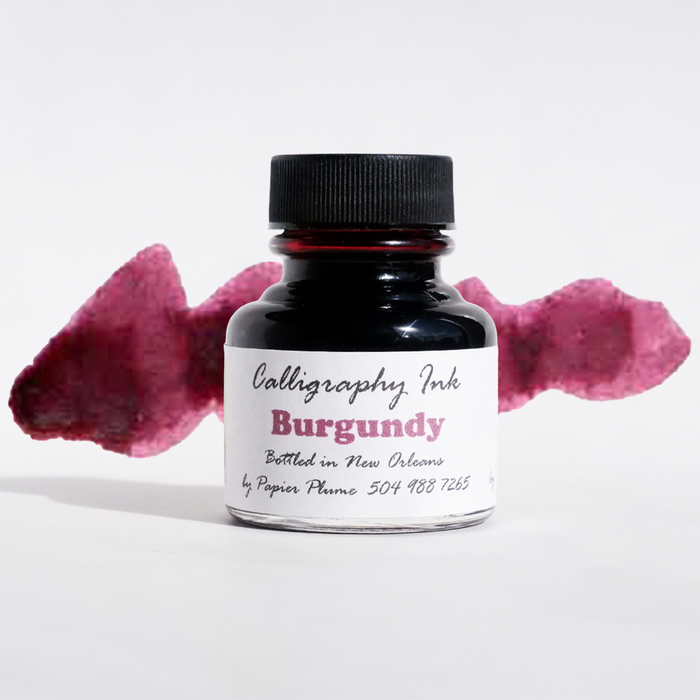 Bottled Calligraphy Inks - Burgundy - Papier Plume