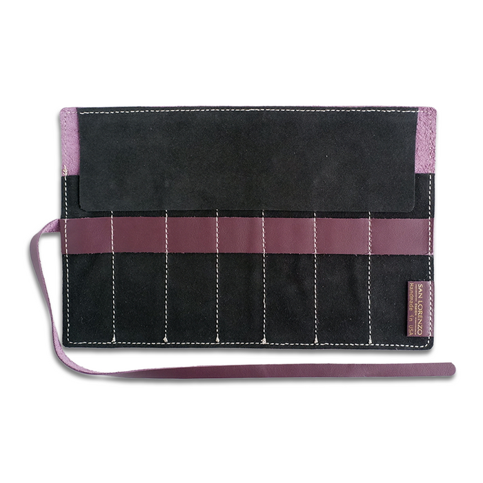 San Lorenzo - Leather Pen Roll - Burgundy - Papier Plume