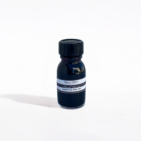 Papier Plume fountain pen ink set with 12 black peony 15ml bottles, vibrant ink colors for writing and calligraphy