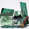 Papier Plume Swamp Mermaid wax seal stamp bundle with green mermaid-themed sealing wax pieces