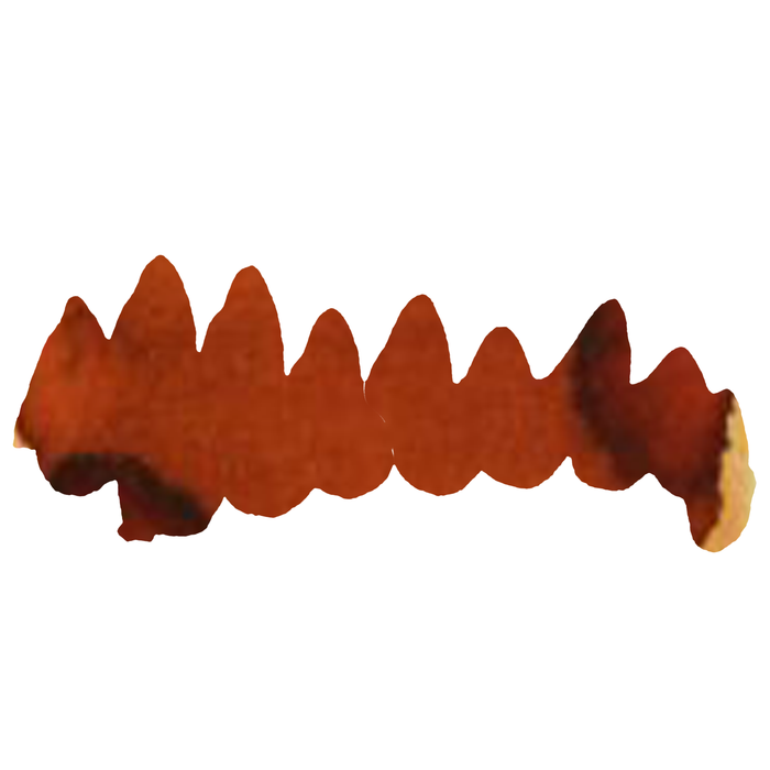 Papier Plume caramel fountain pen ink bottle showing rich brown ink in a glass container for writing and calligraphy.