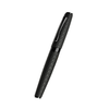 Diplomat Cobra rollerball pen in matte black with closed cap, sleek and modern design, shown from a side angle.