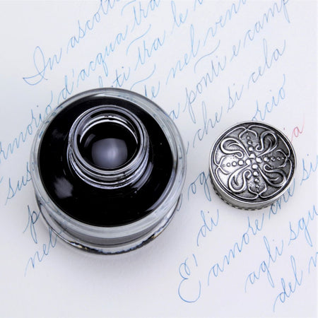 Bortoletti Marin inkwell with elegant ceramic design, featuring a classic shape and detailed craftsmanship.