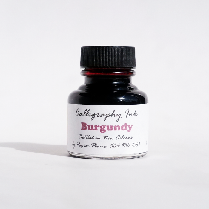 Bottled Calligraphy Inks - Burgundy - Papier Plume