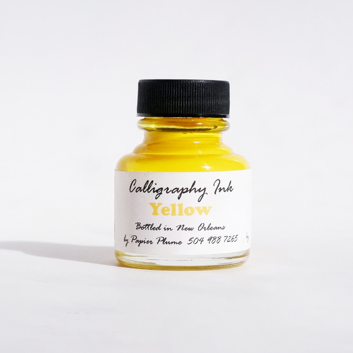 Bottled Calligraphy Inks - Yellow - Papier Plume