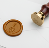 Papier Plume Halloween wax seal featuring a candle skull design from the Little Craft Fest collection