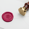 Papier Plume Little Craft Fest wax seal featuring a cute cat design on a gold-colored wax seal for decorative correspondence.
