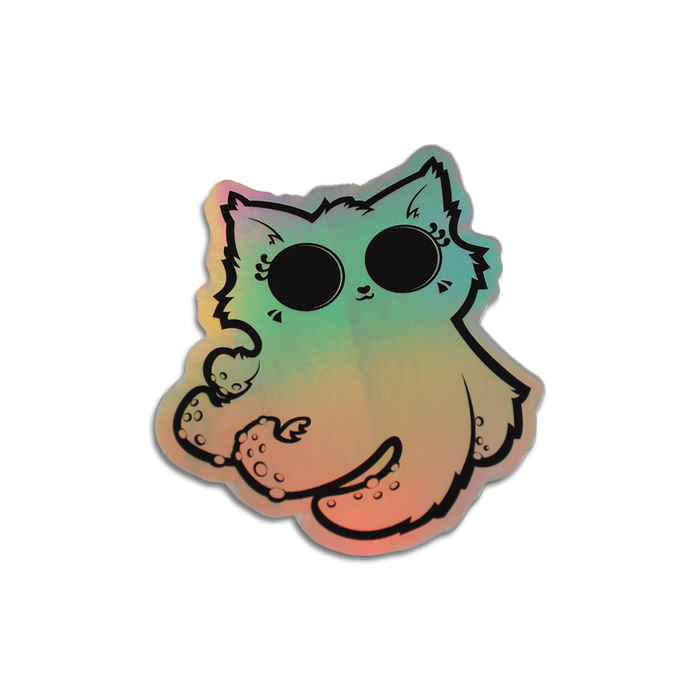 Cat Octopus Rainbow Holographic - Sticker