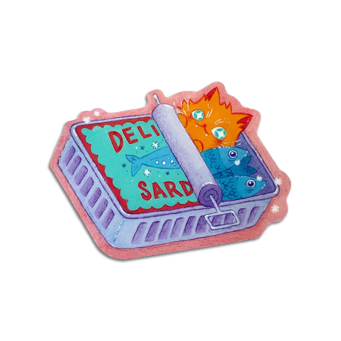 Cat in Sardine Can - Matte - Sticker