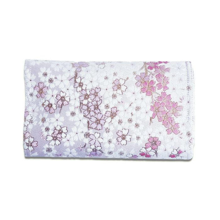 Cathay iridescent bloom pen case with a shiny, colorful floral design, made from durable material for storing writing instruments.
