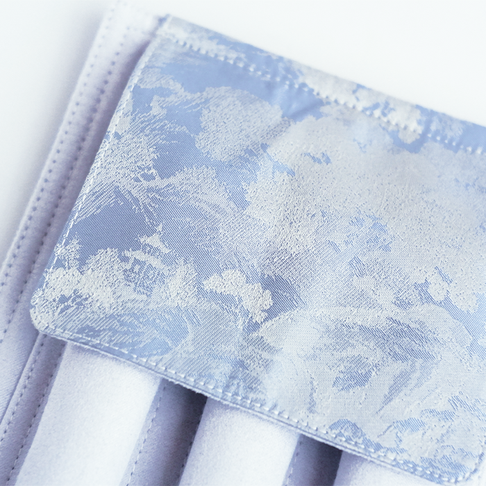 Cathay ShanShui pen case with traditional Chinese landscape design, featuring a sleek rectangular shape and secure zipper closure.