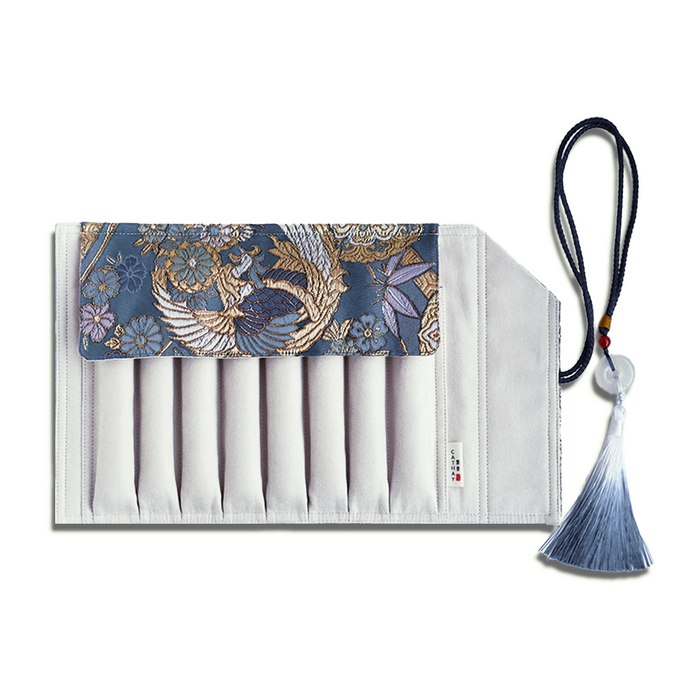 Cathay Sunborn Phoenix pen case with colorful phoenix design, compact storage for pens and writing accessories.