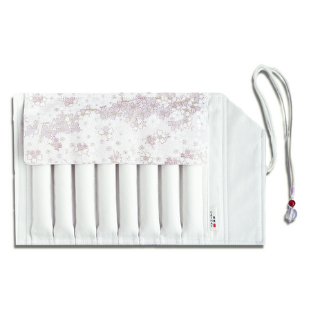 Cathay Snowlit Bloom pen case showing a floral design with a zipper closure, made for storing writing instruments and accessories.