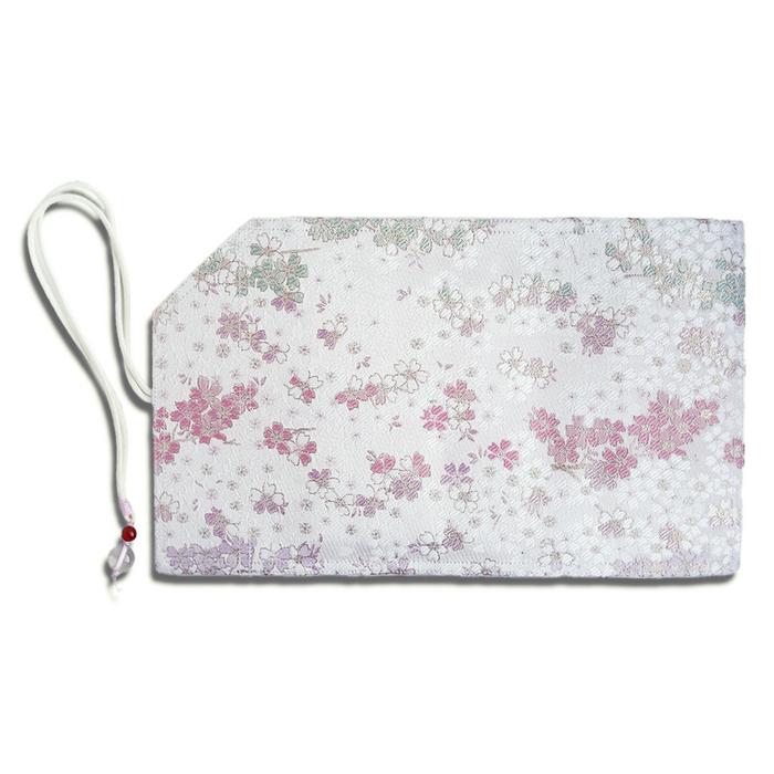 Cathay Snowlit Bloom pen case featuring a floral design with a zipper closure, made of fabric for stylish storage of pens and stationery.