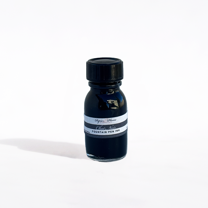 Papier Plume fountain pen ink set of 12 bottles, 15ml each, featuring vibrant colors for writing and calligraphy.