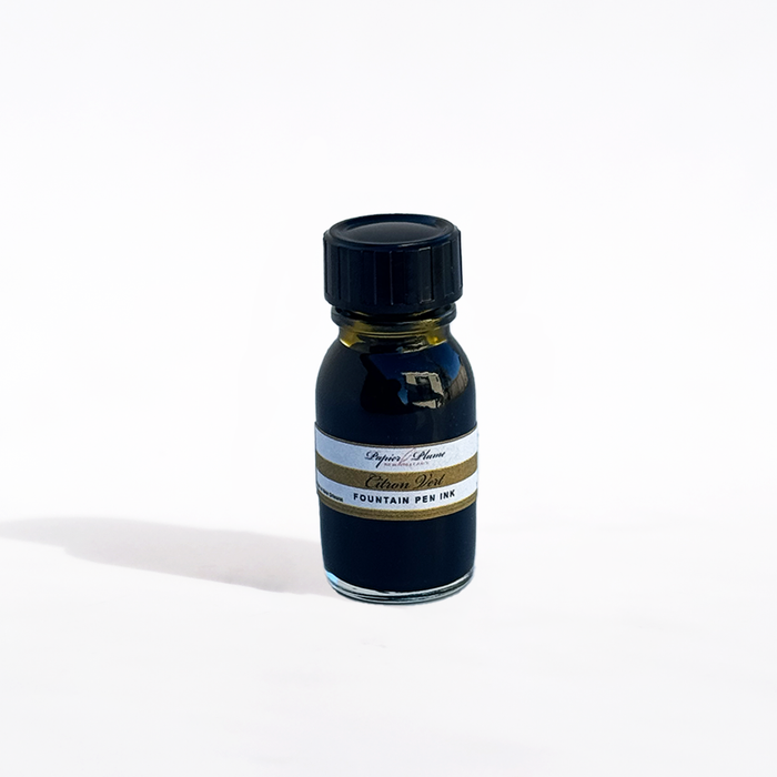 Papier Plume fountain pen ink set of 12 bottles in citron vert green, 15ml each, vibrant ink for writing and calligraphy.