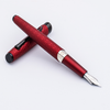 Diplomat Cobra fountain pen in burgundy red with a sleek design and gold accents, displayed on a white background.