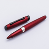 Diplomat Cobra rollerball pen in burgundy red with sleek design and metallic accents, showcasing elegant writing instrument.
