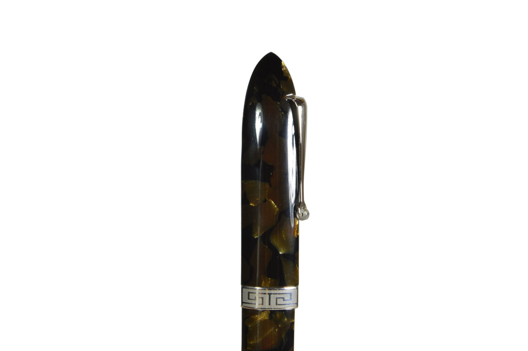 Armando Simoni Club - Triangolo - Green Saft Celluloid Rhodium - Papier Plume