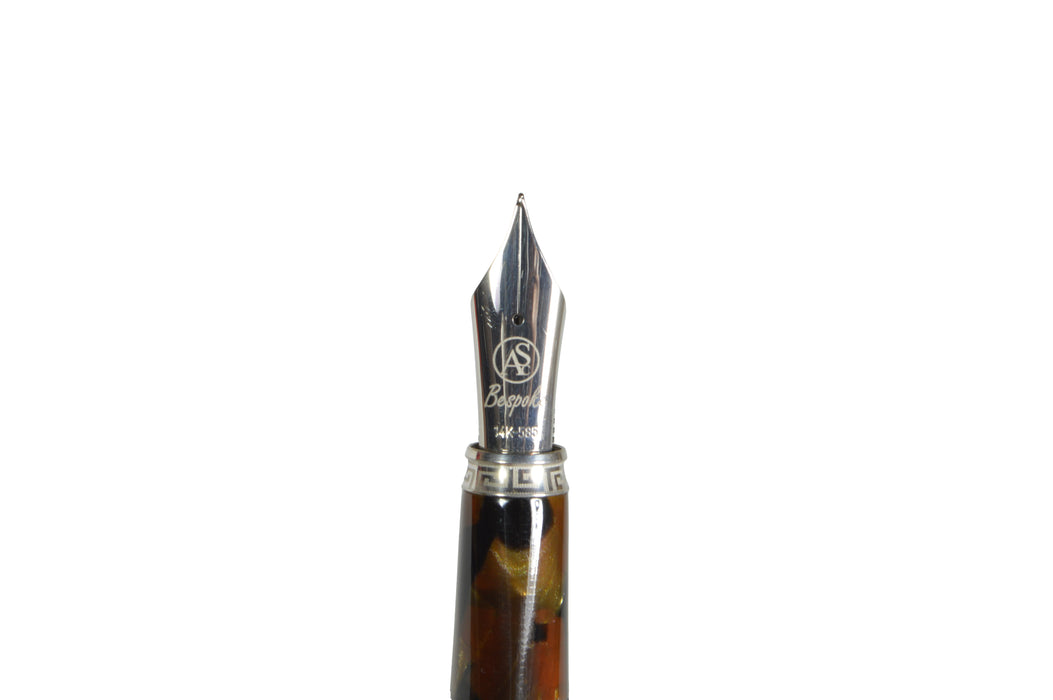 Armando Simoni Club - Triangolo - Green Saft Celluloid Rhodium - Papier Plume