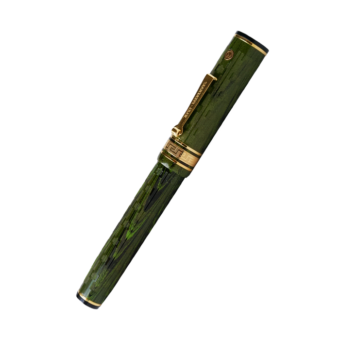 Wahl-Eversharp - Decoband Green Ebonite Chased - Gold Trim - Fountain Pen - Papier Plume