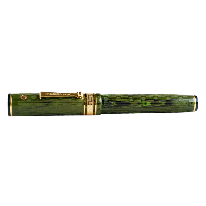 Wahl-Eversharp - Decoband Green Ebonite Chased - Gold Trim - Fountain Pen - Papier Plume