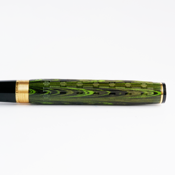 Wahl-Eversharp - Decoband Green Ebonite Chased - Gold Trim - Fountain Pen - Papier Plume