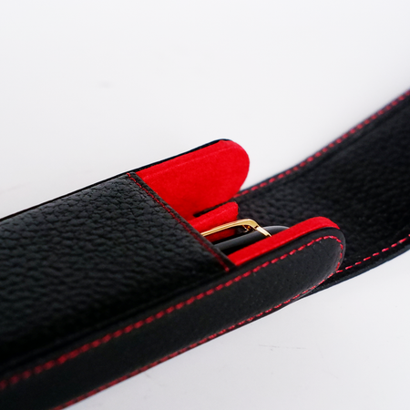 Eng Leather Co. - 2 Pen Hard Case Black - Papier Plume