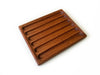 Eng Leather Co. wooden pen tray with compartments for organizing pens and stationery, showcasing a sleek leather design.