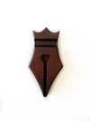 Eng. Leather - Wooden Pen Rest - Papier Plume
