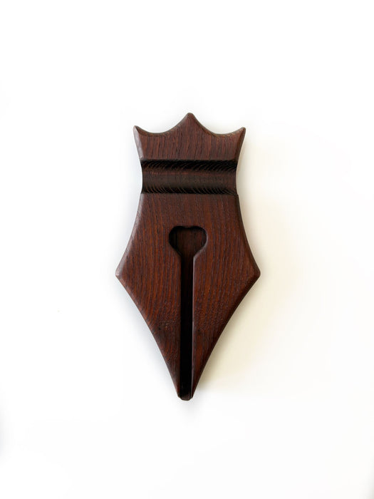 Eng. Leather - Wooden Pen Rest - Papier Plume