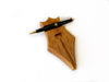 Eng. Leather - Wooden Pen Rest - Papier Plume
