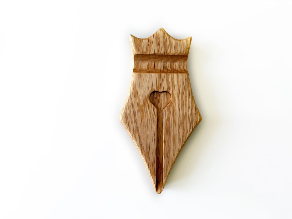 Eng. Leather - Wooden Pen Rest - Papier Plume