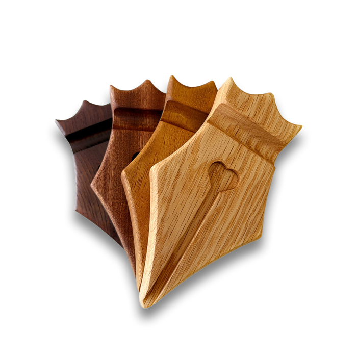Eng. Leather - Wooden Pen Rest - Papier Plume