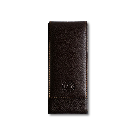 Eng Leather Co. - 3 Pen Hard Case Brown - Papier Plume