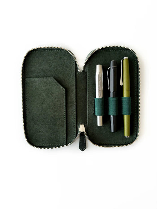Eng Leather Co. - 3 Slot - Leather Pen Case Aurora Light - Papier Plume