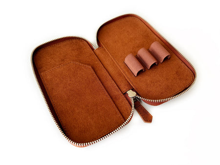 Eng Leather Co. - 3 Slot - Leather Pen Case Mars - Papier Plume
