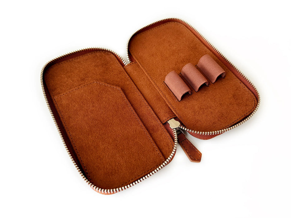 Eng Leather Co. - 3 Slot - Leather Pen Case Mars - Papier Plume