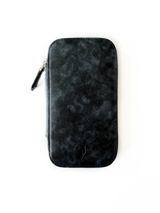 Eng Leather Co. - 3 Slot - Leather Pen Case Night storm - Papier Plume